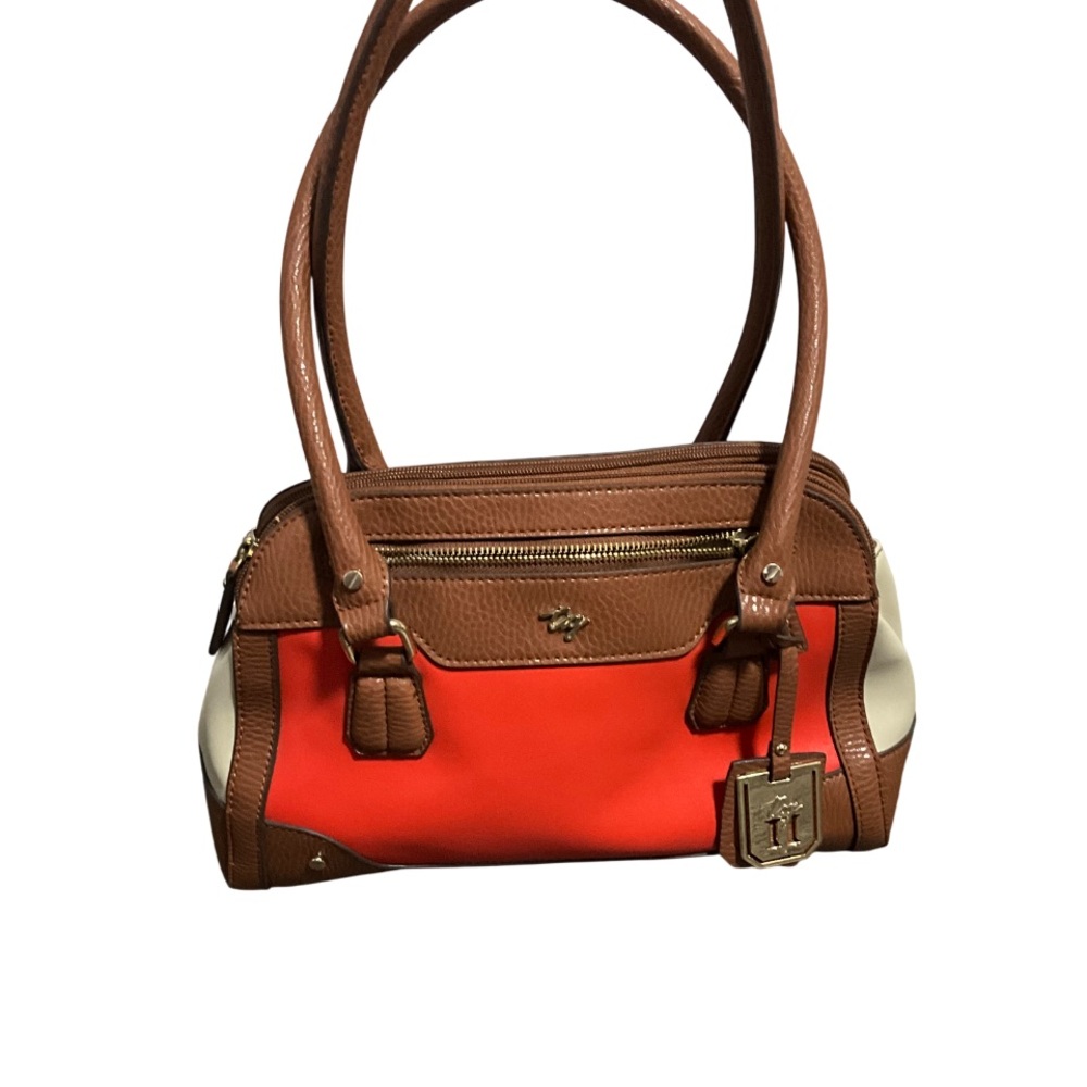 Bag "Tig, for women Color coffee/Orange/beige, (11.5x9